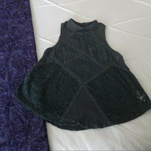 American Eagle lace top, dark green S